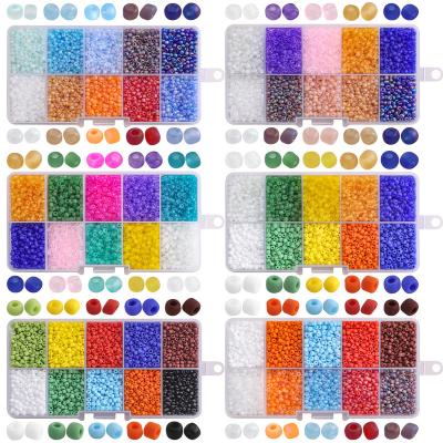 China Rondelle Shape Wholesale 10 Grids 3mm Seed Beads Loose Handmade Beaded Materials DIY Jewelry Accessories for sale