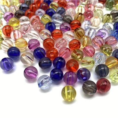 China Wholesale DIY Accessories Acrylic Transparent Round Color Bea DIY Loose Handmade Bracelet Beaded Accessories Jewelry Making for sale