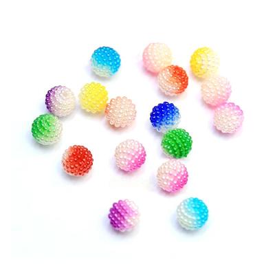 China Wholesale 10mm Acrylic Mud Jewelry Crystal Kit Two Color ABS Safe Imitation Pearl Berry Beads for sale