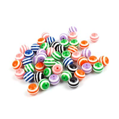 China Wholesale Resin Striped Round Ball Chunky Bead Bracelet Jewelry 500pcs Bubblegum Beads For Jewelry Making for sale