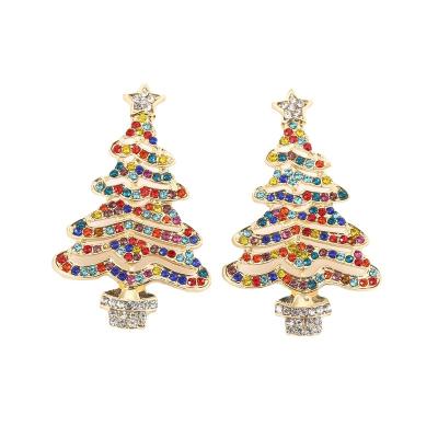 China CLASSIC Inlaid Christmas Tree Rhinestone Beads For Dangle Imitation Pearl Earrings Jewelry Gift for sale