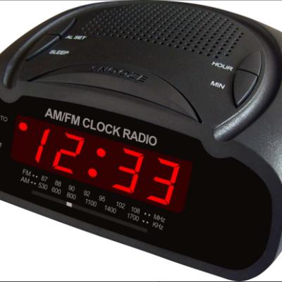 China MT-786 Portable Am/Fm Led Clock Radio Rechargeable Battery Pack for sale