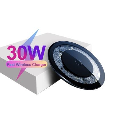 China Multifunctional Fast Charging Magnetic Charging Pad 30W for phone 12 mini speedine phone12 Magnet Wirele Charger for sale