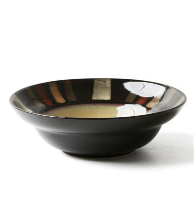 China Retro Porcelain Ramen Noodle Soup Bowl Viable American Vegetable Restaurant Salad Ceramic Bowl for sale