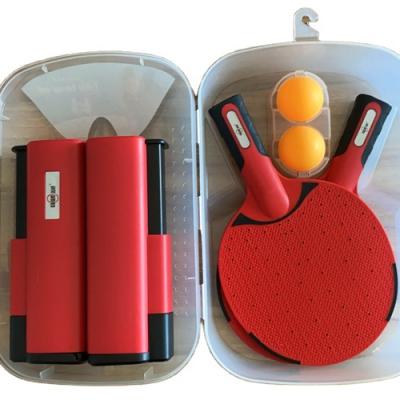 China Good Quality Factory Price Table Tennis Set Portable Table Tennis Net Set With 2 Rackets And 2 Pingpong Balls for sale