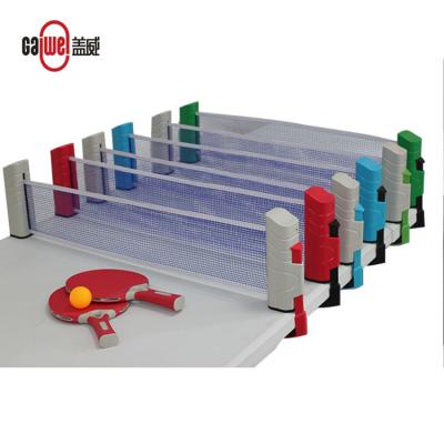 China GAIWEI High Quality Custom Adjustable Table Tennis Net Set Retractable Table Tennis Set for sale