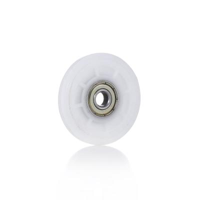 China High Speed ​​Ball Bearings Multiple Styles Plastic White Pulley With Supporting Pulley Wheel For Gym for sale