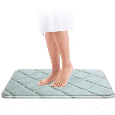 China Sustainable Customized Modern Design Memory Foam Bathroom Anti-Slip Bath Mat Amazon Online for sale