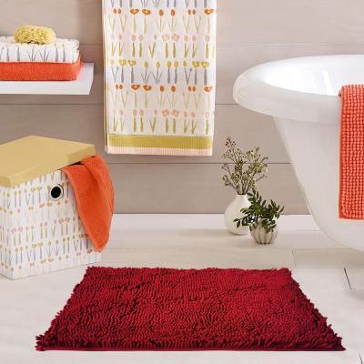 China One-Piece Mat Machine-Washable Bath Rug Washable Rug Washable Mat Chenille Carpet Blankets 1600g Non-slip Quality Viable for sale