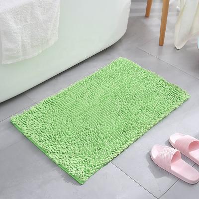 China One Piece Bathroom Shag Mat Machine-Washable Bath Rug Washable Shower Mat Chenille Carpet Blankets 1600g Non-slip Quality Viable for sale