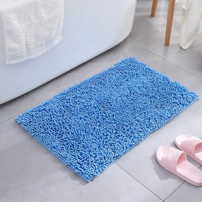 China BSCI Microfiber Bathroom Mat Machine-Washable Bath Rug Washable Shower Mat Machine-Washable Non-Slip Chenille Carpet Covers dropshipping for sale