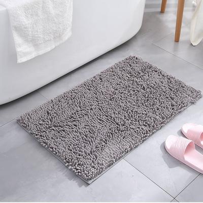 China BSCI Bathroom Shag Mat Machine-Washable Bath Rug Washable Shower Mat Chenille Rug Non-Slip Viable Covers dropshipping for sale