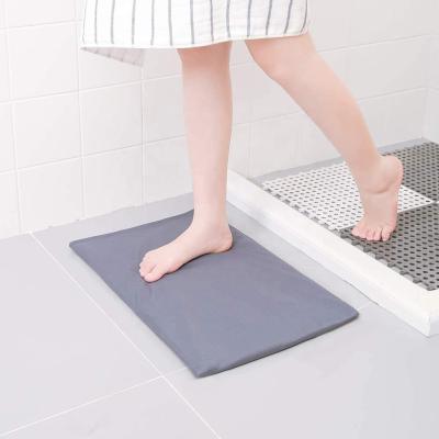 China New Water Absorbent Soft Diatomaceous Earth Powder Cloth Non Slip Diatom Mud Shower Mat Bath Mat Viable Arrival Amazon Non Slip for sale