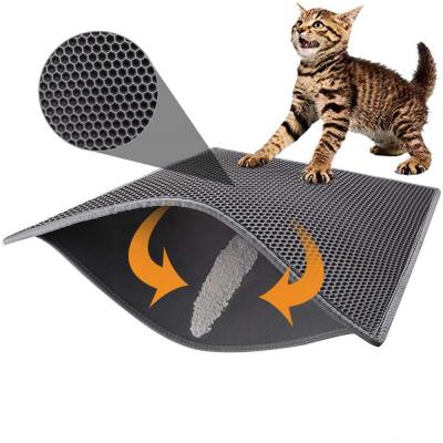 China Hot Sale Amazon Cat Dog Cat Litter Mat Cooling Eco-Friendly Double-Layer Waterproof EVA Cat Mat Smaller Easy To Clean for sale