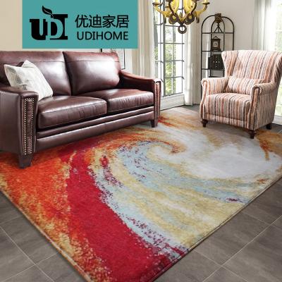 China European and American style hot sale carpet living room flower print polyester fabric online floor carpet for sale