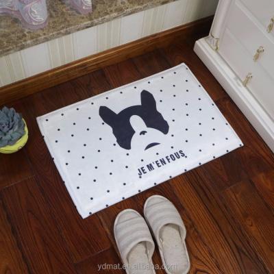 China Simple custom design for 3D polyester fabric door mat for sale