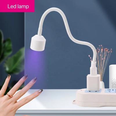 China 2022 New USB Lampara Led Nail UV White Mini Portable Nail Dryer Lamp of 2022 Convenient for Nail Tips for sale