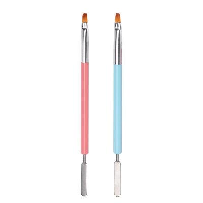 China Safe Nail Tools Pen Oil Adjusting Knife Embossing Pen Nail Removal Planer Double Head Painted Stick for sale