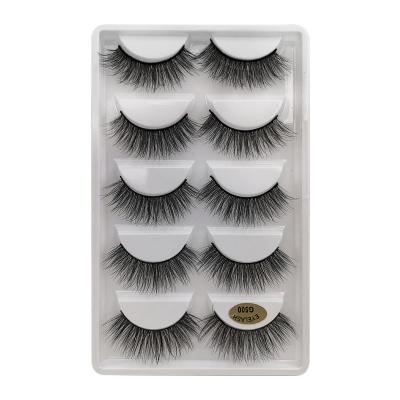 China Deeply 5 Pairs Wholesales Luxurious Thick Curved Tapered Mink Hair False Eyelash 3d Lashes Extension Eyelash Kit for sale