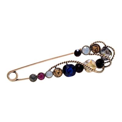 China Sweater Pin Fashion Design Wedding Brooch New 2020 High Quality Pin Brooches For Women Vintage ALLOY Rhinestone Large for sale