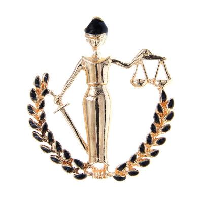 China ALLOY Gold Silver Color Libra Brooches Women Party Banquet Figure Brooch Pins Creative Gifts Jewelry Gifts for sale