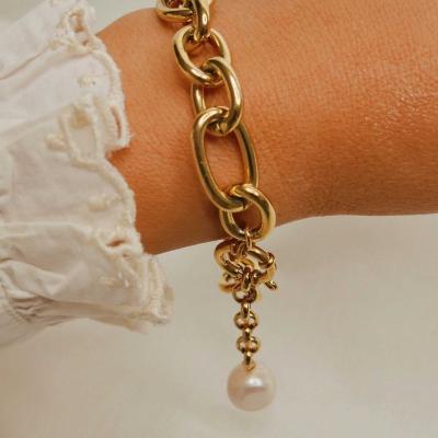 China High quality bracelet TRENDY manufacturer custom jewelry non fade jewelry 2022 trendy non to tarnish gold bracelet for sale