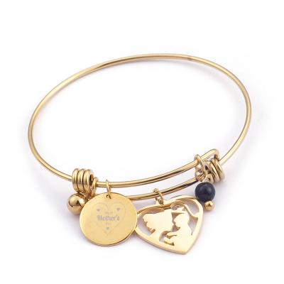 China High quality FASHIONABLE manufacturer custom jewelry non fade bracelet, love heart bracelet, women gold filled bracelet for sale