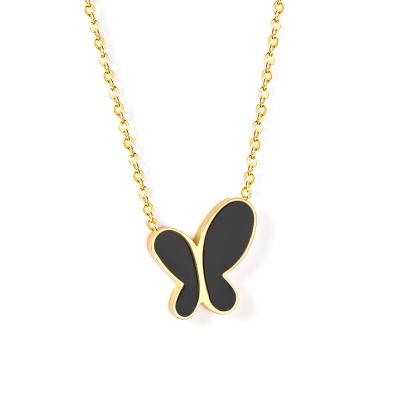 China Europe and America Manufacturer Custom Jewelry Non Fade Women Gold Necklace Butterfly Jewelry Wholesale 18k Gold Plated Stainless Steel Jewelry for sale