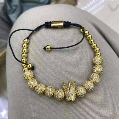 China New arrival cute maker charm bracelet,crown senior beaded bracelet,lucky bracelets for sale