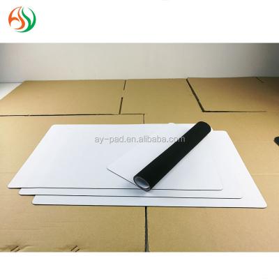 China New Popular Promotional Wholesale Promotional Rubber Waterproof White Mousepad Gift AY Roll Rubber Mouse Pad Locked Edges Material for sale