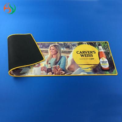 China Viable Promotional AY Bar Props Drink Mat Custom Embossed Logo Natural Rubber Bar Drip Mat for sale