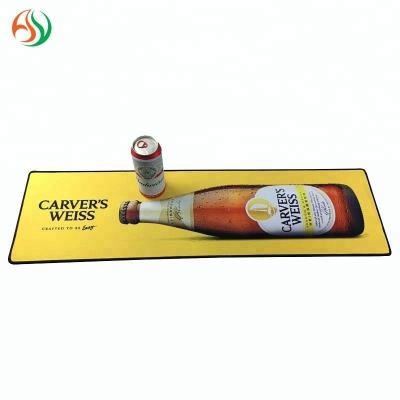 China AY Anti Slip Viable Personalized Custom Logo Rubber Bar Runner Beer Mat for sale