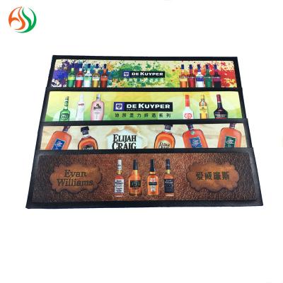 China Large Viable Soft Bat Mat Manufacturer Biodegradable Bar Spill Mat With AY Logos for sale