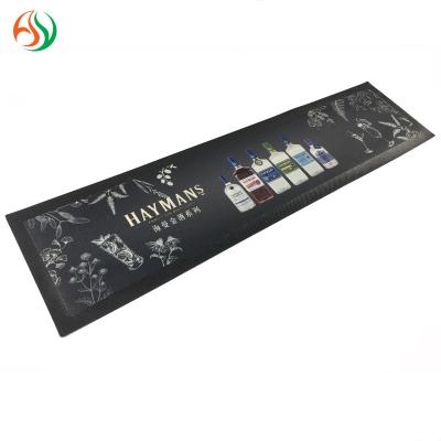 China 45 x 25cm and 88 x 25cm Viable Beer Mat Nitrile Rubber Bar Spill Mat With Printing for sale