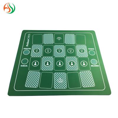 China AY Casino Style Poker Game Mat Blackjack Sustainable Layout Table Felt Card Game Best Portable Green Rubber Poker Mats Trade Assurance for sale