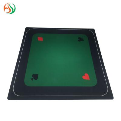 China Viable AY Green Manufacturers Playing Mat Luxury Top Casino Game Poker Table Portable Rubber Top Mat Foldable Poker Pool Table for sale