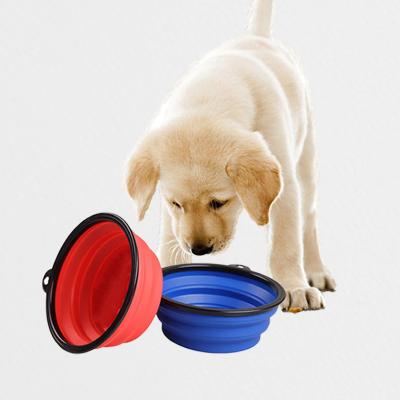 China Wholesale Pet Viable Supplies In Running Dog Bowl With Collapsible Bowl Portable Pet Silicone Mat Dog Bowl for sale