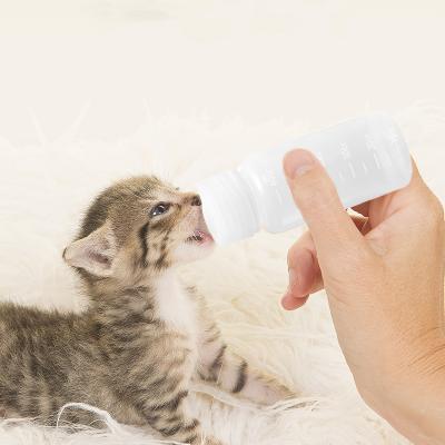 China Silicone Viable Nipple Food Washable Pet Milk Bottle With Cleaning Brush Puppy Feeding Bottle Pet Care Bottle for sale