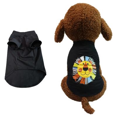 China Viable Wholesale Pure Cotton Dog Apparel Summer Dog Apparel Dog Print T-shirt Breathable Comfortable Dog T-shirts for sale