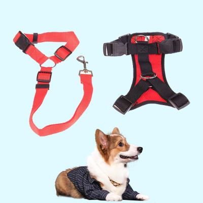 China Amazen Hot Sale Dog Leash Set Dog Harness and Leash Set Custom Base Breathable Retractable Mesh for sale