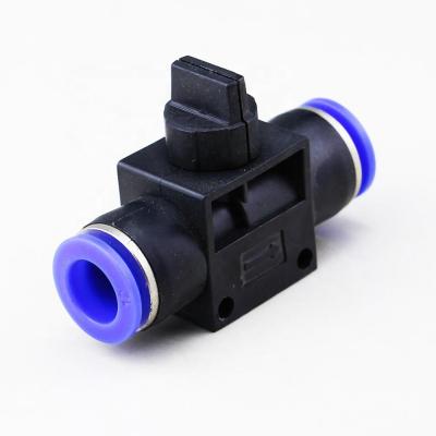 China Hotels HVFF Straight One Touch Quick Connector Pneumatic Hand Valve Pneumatic Valve Fitting Fittings for sale