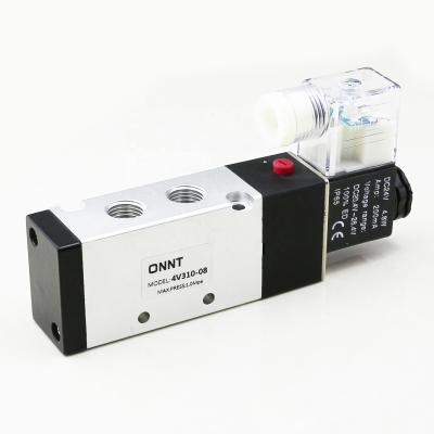 China ONNT 5/2 Way Large 4V310-08 Airtac General Pneumatic Aluminum Alloy 1/4 BSP Thread Body Solenoid Valve Pneumatic Control Valve for sale