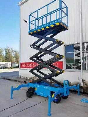 China SJY0.5-10 6-14M 320kg Electric Self-propelled Scissor Lift Mobile Aerial Work Man Lift Platform 4m 6m 8m 10m 12m 14m 16m 18m Mini Scissor Lift Table Elevated Small Electric Table Electric Scaffolding for sale