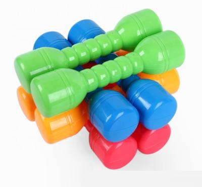 China Universal Fitness Equipment Indoor Sports Hand Dumbbells Household Gym Exercise Barbell Plastic Kids Exercise For Home Use for sale