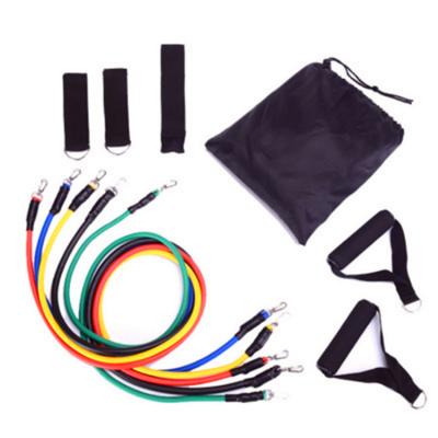 China Durable Latex Resistance Forming Elastic Fitness Training 11Pcs Non Slip Resistance Bands for sale