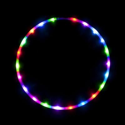 China New Glow Cheap PP+NBR Folding Weighted Led Segmented Rhythmic Gymnastics Polynesian Dances Light Circles for sale