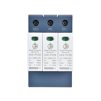 China Surge Protector LKX-PV3P-1000V LKX-PV3P-1000V Signal Surge Arrester Power Bar Primary Surge Protector for sale