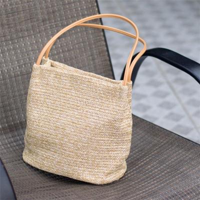 China Fashion Wholesale Quality Women Straw Tote Bag Summer Beach Bucket Bag Oliday Woven Shoulder Cross - Body Bag for sale