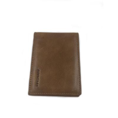 China Factory Wholesale Short Genuine Leather Men's Wallet Youth Anti-theft Driver's License Cover Photo Card Holder Small for sale