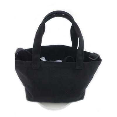 China Wholesale High Quality Waterproof Canvas Tote Bag Unisex Black Tote Bag In The Shoulder Shopping Bag for sale